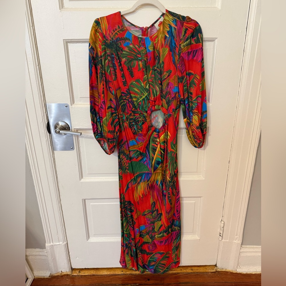 Farm Rio Urban Jungle Midi Dress - Picture 2 of 7